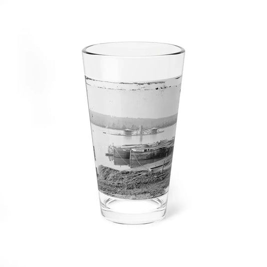 Aiken's Landing, Virginia. Double-Turreted Monitor U.S.S. On James River (U.S. Civil War) Pint Glass 16oz 16oz - Go Mug Yourself