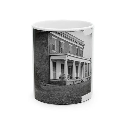 Aiken's Landing, Virginia (Vicinity). Aiken House On James River (U.S. Civil War) White Coffee Mug 11oz - Go Mug Yourself
