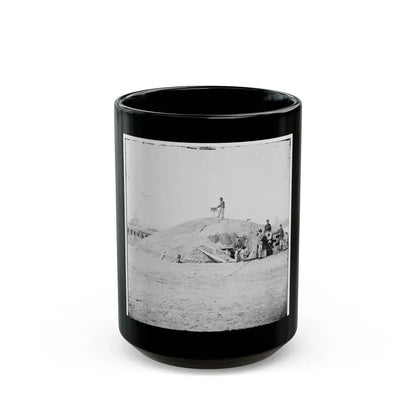 Aiken's Landing, Virginia (Vicinity). Battery Abbot, Fort Brady. (Battery Named For Col. Henry L. Abbot, 1st Conn. H. Artillery) (U.S. Civil War) Black Coffee Mug 15oz - Go Mug Yourself