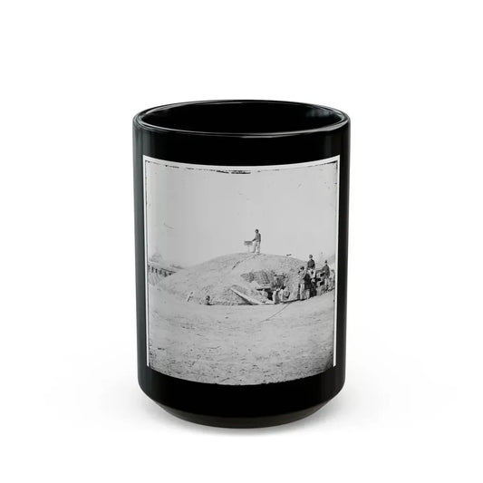 Aiken's Landing, Virginia (Vicinity). Battery Abbot, Fort Brady. (Battery Named For Col. Henry L. Abbot, 1st Conn. H. Artillery) (U.S. Civil War) Black Coffee Mug 15oz - Go Mug Yourself