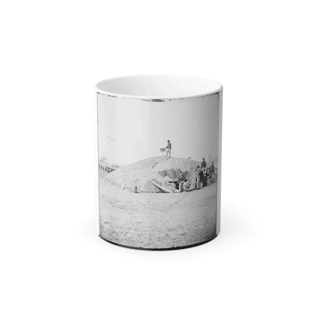 Aiken's Landing, Virginia (Vicinity). Battery Abbot, Fort Brady. (Battery Named for Col. Henry L. Abbot, 1St Conn. H. Artillery) (U.S. Civil War) Color Changing Coffee Mug 11oz - Go Mug Yourself