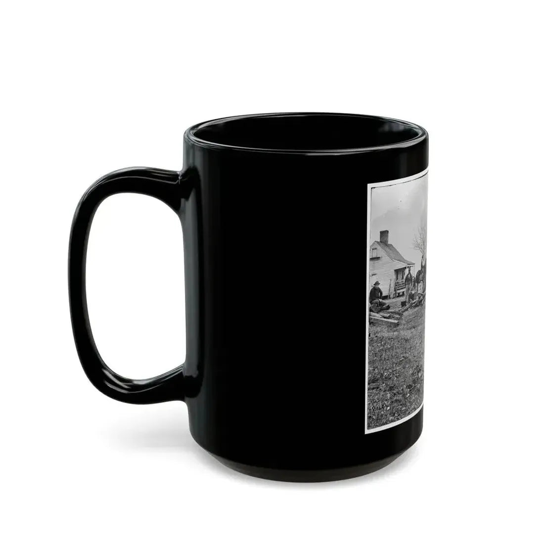 Aiken's Landing, Virginia (Vicinity). Negro Group At Aiken's Farm (U.S. Civil War) Black Coffee Mug - Go Mug Yourself