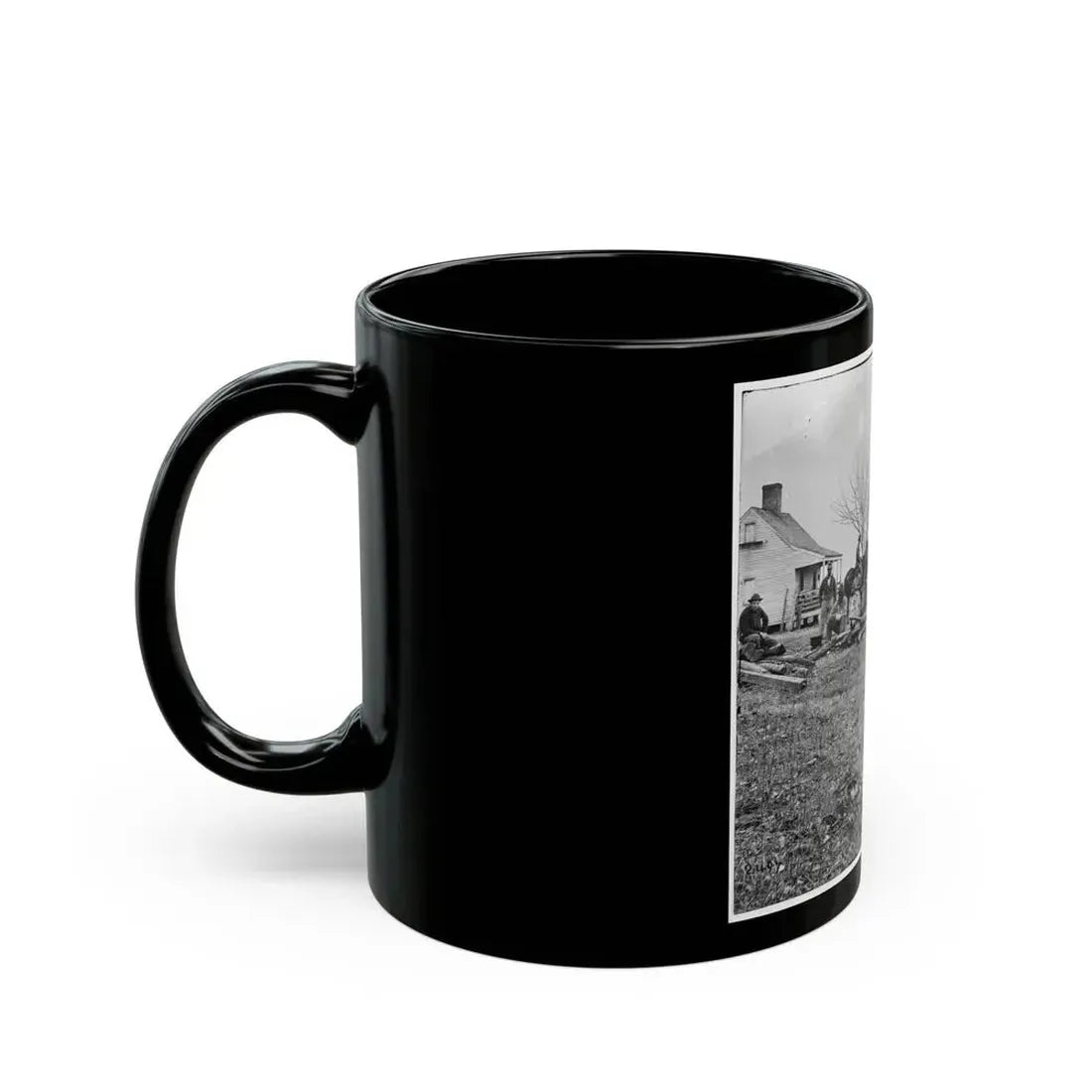 Aiken's Landing, Virginia (Vicinity). Negro Group At Aiken's Farm (U.S. Civil War) Black Coffee Mug - Go Mug Yourself