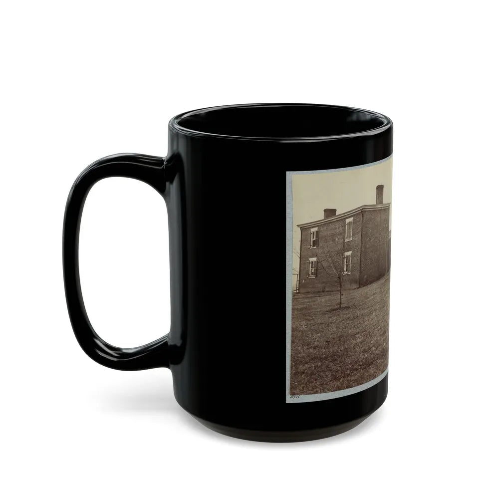 Aiken's House, James River, Va. 001 (U.S. Civil War) Black Coffee Mug-Go Mug Yourself