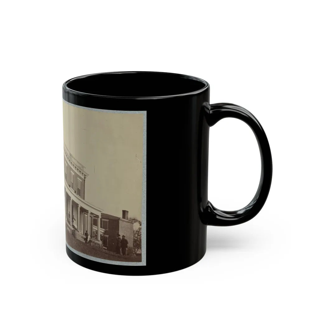 Aiken's House, James River, Va. 002(2) (U.S. Civil War) Black Coffee Mug-Go Mug Yourself