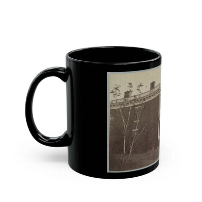 Aiken's House, James River, Va. 002(2) (U.S. Civil War) Black Coffee Mug-Go Mug Yourself