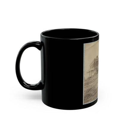 Aiken's House, James River, Va.(2) (U.S. Civil War) Black Coffee Mug-Go Mug Yourself