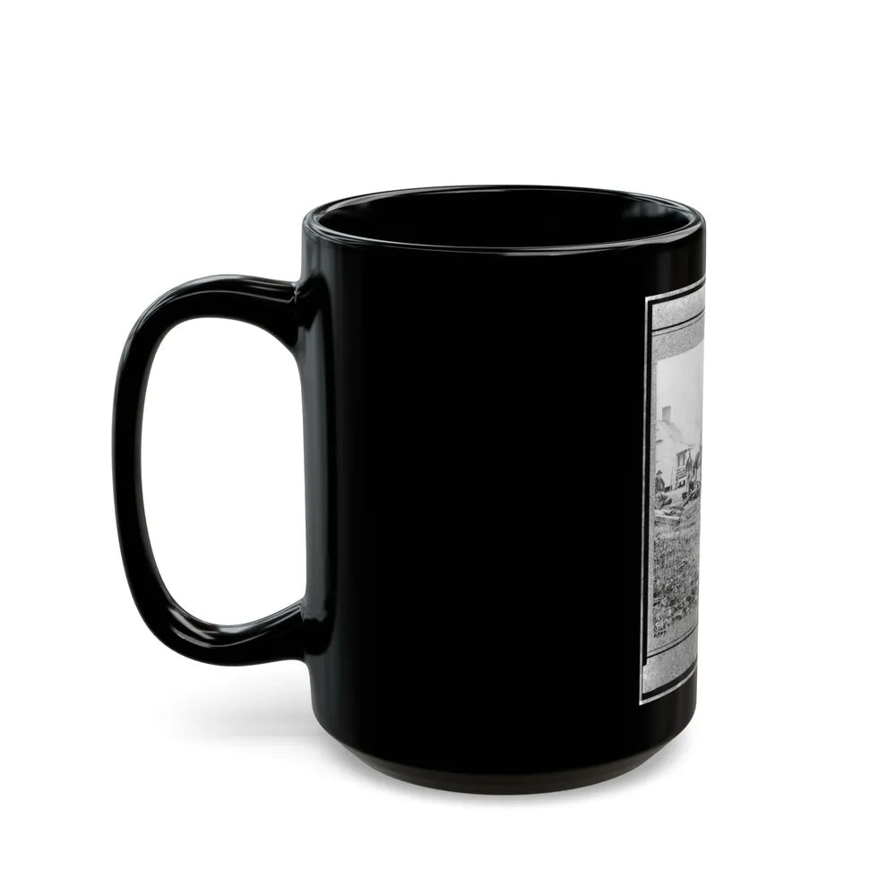 Aiken's House, James River, Va.(3) (U.S. Civil War) Black Coffee Mug-Go Mug Yourself