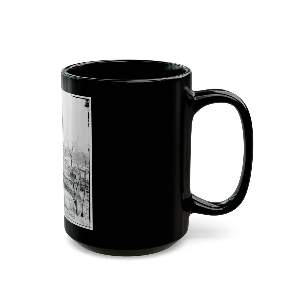 Aiken's Landing, Va. Steamer New York Waiting For Exchange Of Prisoners (U.S. Civil War) Black Coffee Mug-Go Mug Yourself