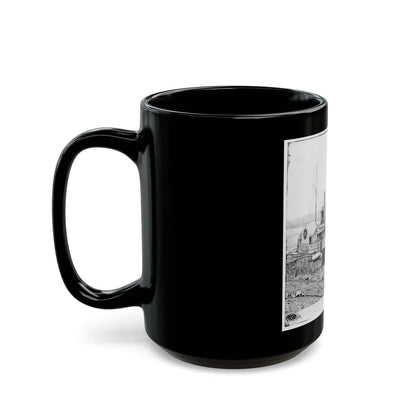 Aiken's Landing, Va. Steamer New York Waiting For Exchange Of Prisoners (U.S. Civil War) Black Coffee Mug-Go Mug Yourself