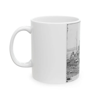 Aiken's Landing, Va. Steamer New York Waiting For Exchange Of Prisoners (U.S. Civil War) White Coffee Mug-Go Mug Yourself