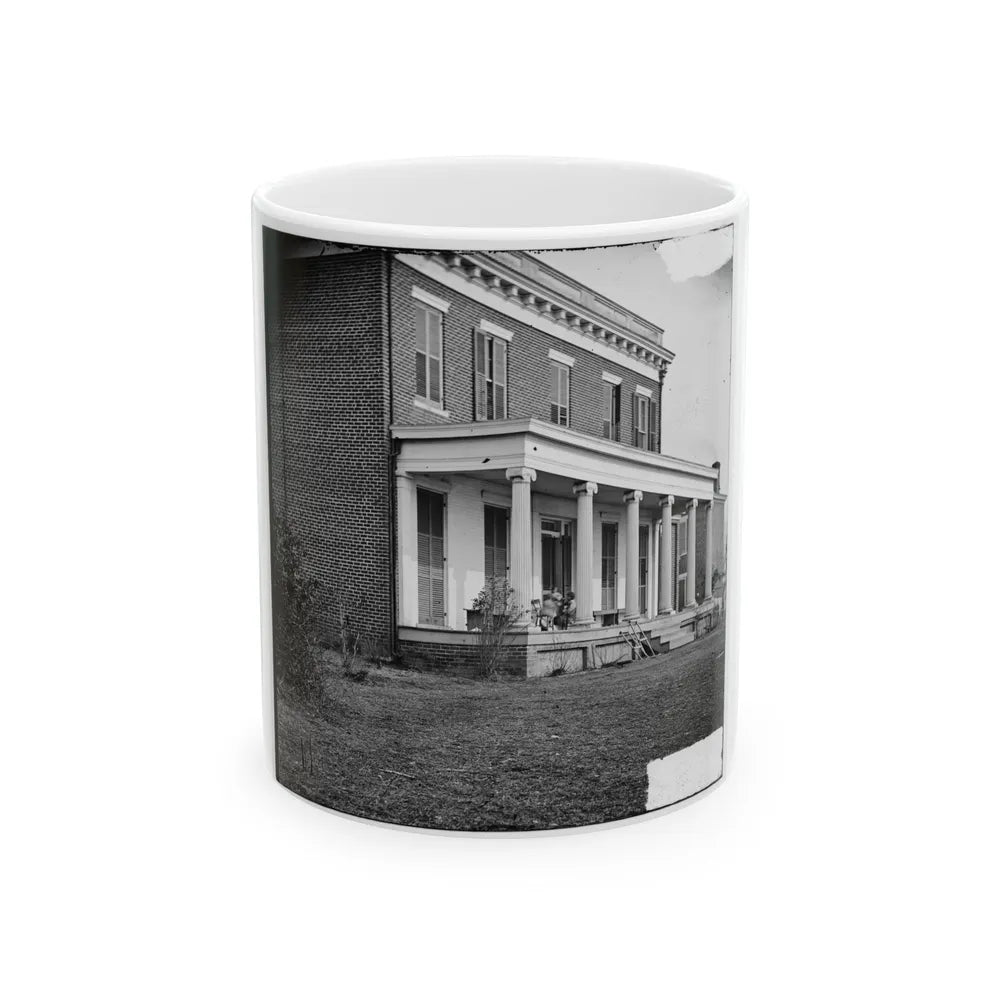 Aiken's Landing, Virginia (Vicinity). Aiken House On James River (U.S. Civil War) White Coffee Mug-11oz-Go Mug Yourself