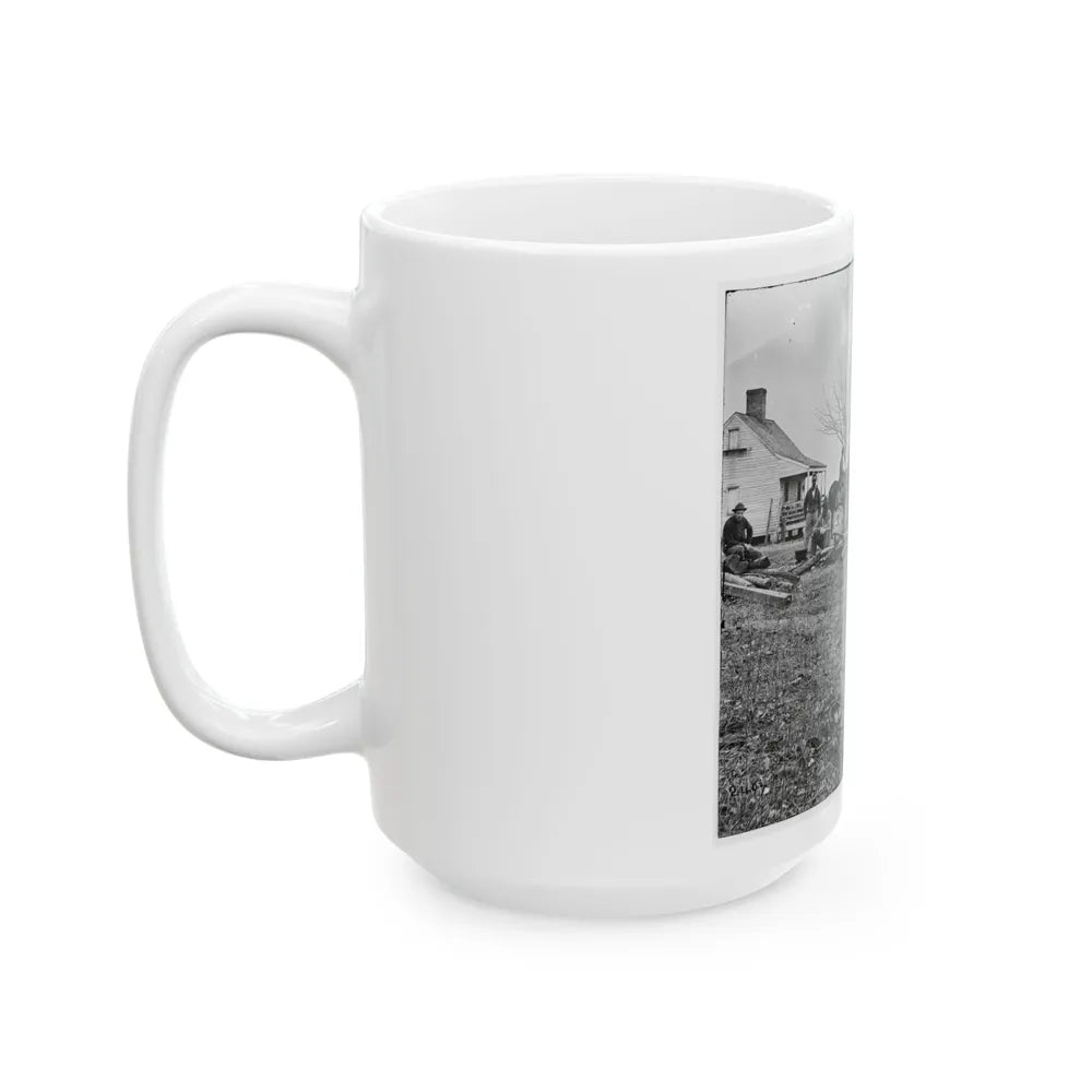 Aiken's Landing, Virginia (Vicinity). Negro Group At Aiken's Farm (U.S. Civil War) White Coffee Mug-Go Mug Yourself