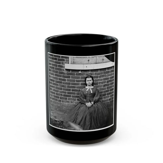 Aiken's Landing, Virginia (Vicinity). Young Girl At Aiken House (U.S. Civil War) Black Coffee Mug-15oz-Go Mug Yourself