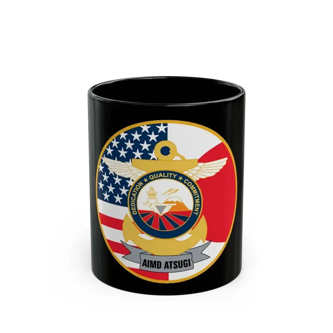 AIMD ATSUGI Command (U.S. Navy) Black Coffee Mug 11oz - Go Mug Yourself