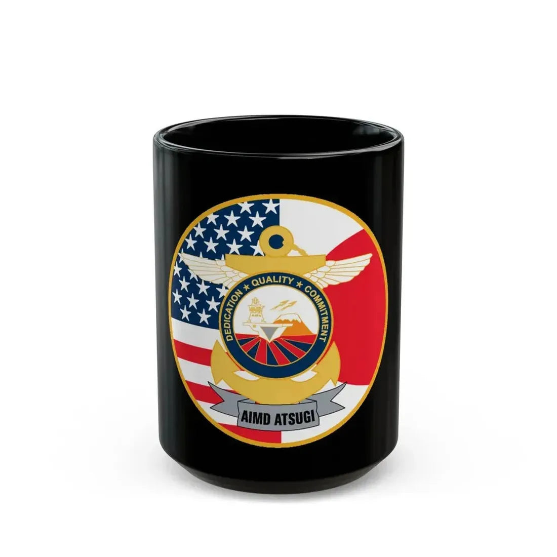 AIMD ATSUGI Command (U.S. Navy) Black Coffee Mug 15oz - Go Mug Yourself