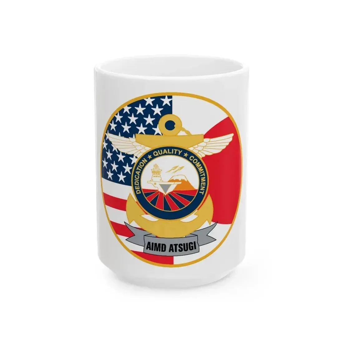 AIMD ATSUGI Command (U.S. Navy) White Coffee Mug 15oz - Go Mug Yourself