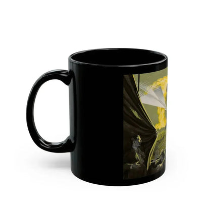 Air Attack, Man's magazine illustration - Black Coffee Mug - Go Mug Yourself