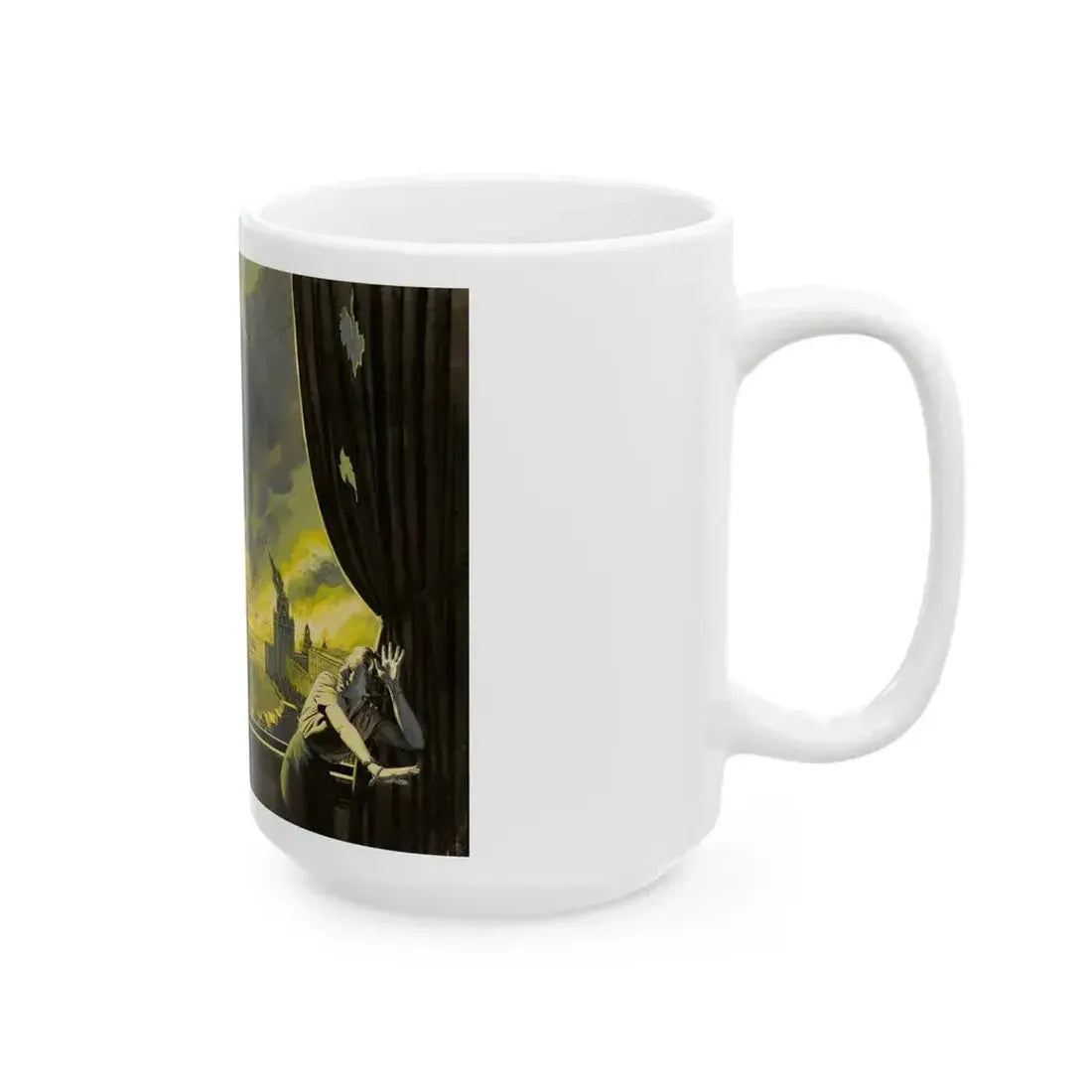 Air Attack, Man's magazine illustration - White Coffee Mug - Go Mug Yourself