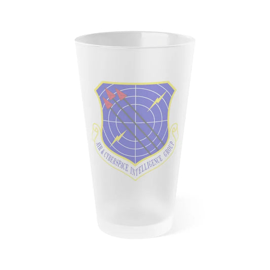 Air & Cyberspace Intelligence Group (U.S. Air Force) Frosted Pint Glass 16oz-Go Mug Yourself