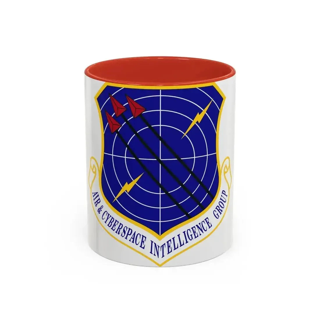 Air & Cyberspace Intelligence Group (U.S. Air Force) Accent Coffee Mug 11oz Red - Go Mug Yourself