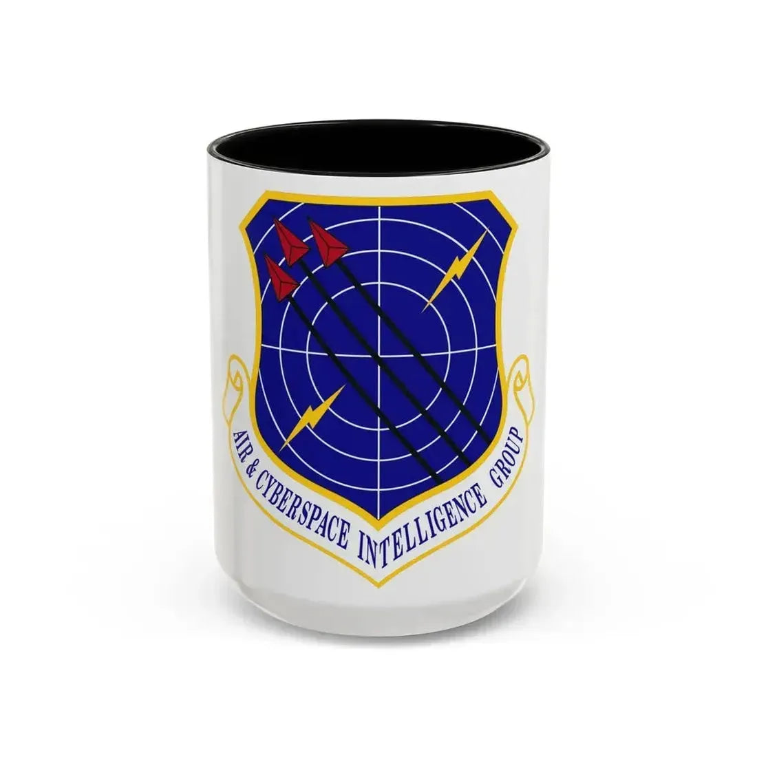 Air & Cyberspace Intelligence Group (U.S. Air Force) Accent Coffee Mug 15oz Black - Go Mug Yourself