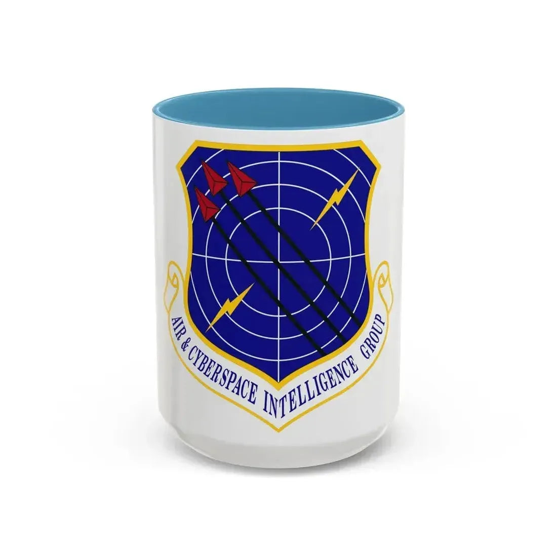 Air & Cyberspace Intelligence Group (U.S. Air Force) Accent Coffee Mug 15oz Light Blue - Go Mug Yourself