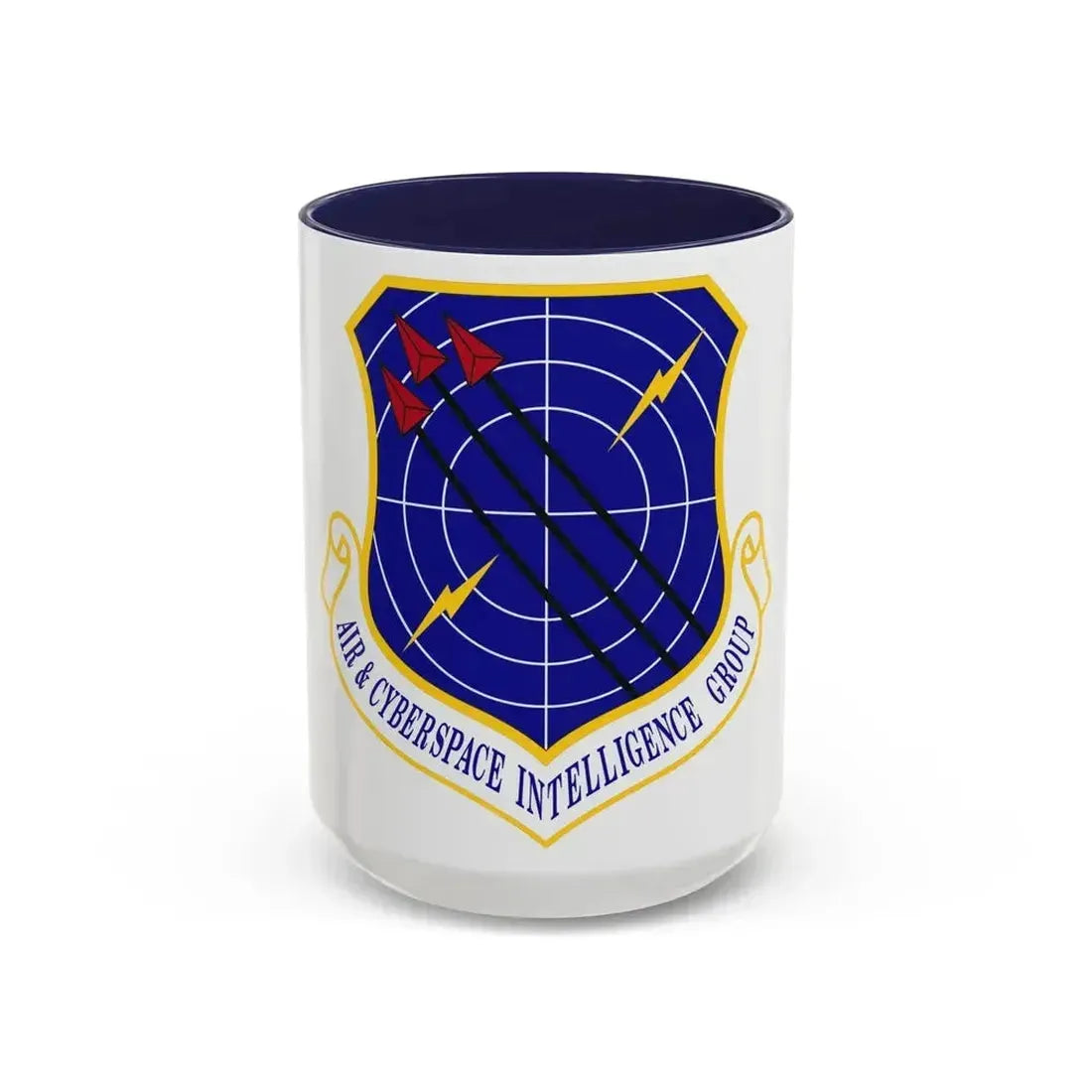 Air & Cyberspace Intelligence Group (U.S. Air Force) Accent Coffee Mug 15oz Navy - Go Mug Yourself
