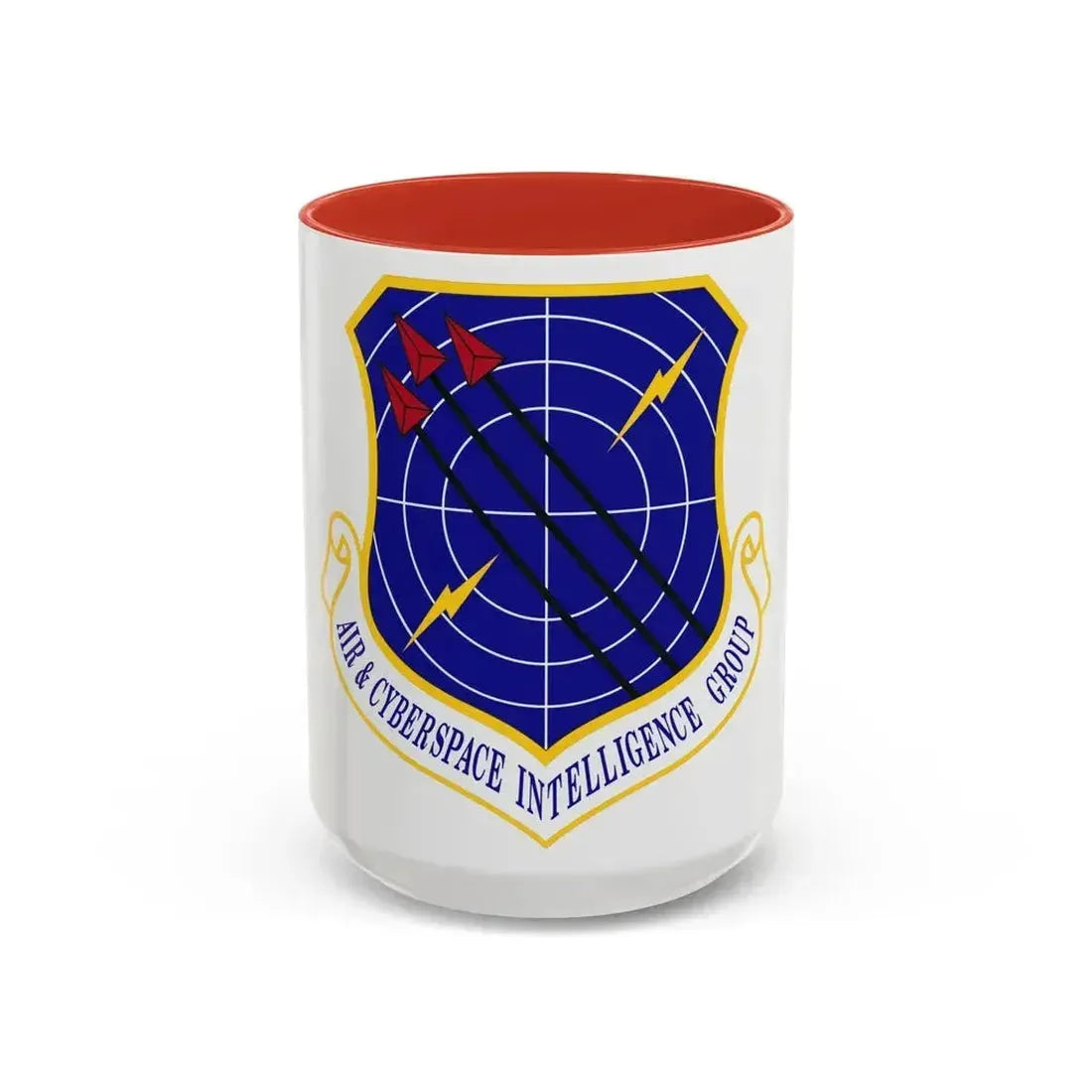 Air & Cyberspace Intelligence Group (U.S. Air Force) Accent Coffee Mug 15oz Red - Go Mug Yourself