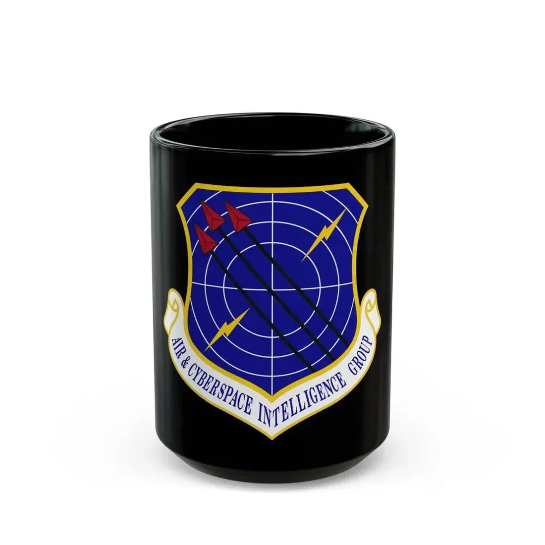 Air & Cyberspace Intelligence Group (U.S. Air Force) Black Coffee Mug 15oz - Go Mug Yourself