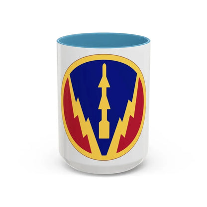 Air Defense Artillery Center and School (U.S. Army) Accent Coffee Mug 15oz Light Blue - Go Mug Yourself