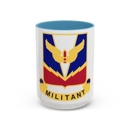 Air Defense Artillery Center and School v2 (U.S. Army) Accent Coffee Mug 15oz Light Blue - Go Mug Yourself