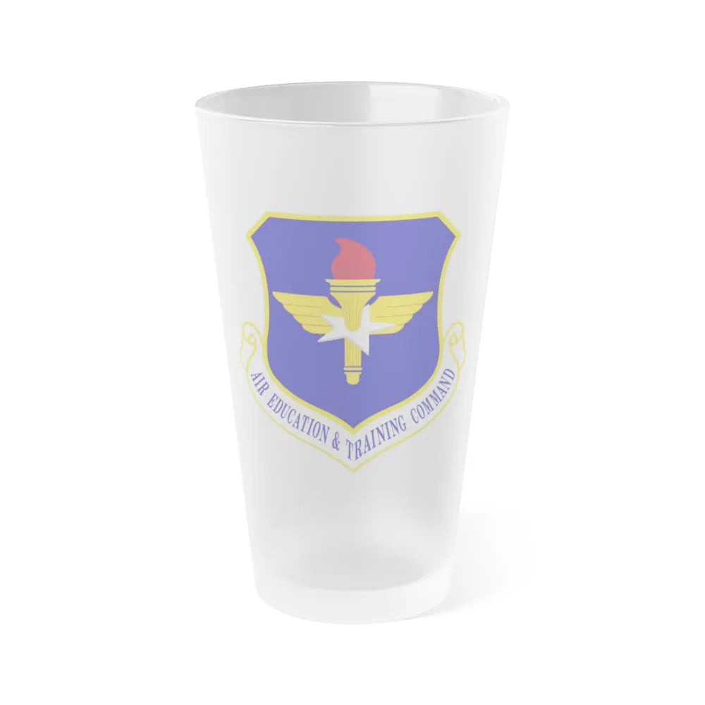 Air Education and Training Command (U.S. Air Force) Frosted Pint Glass 16oz-Go Mug Yourself