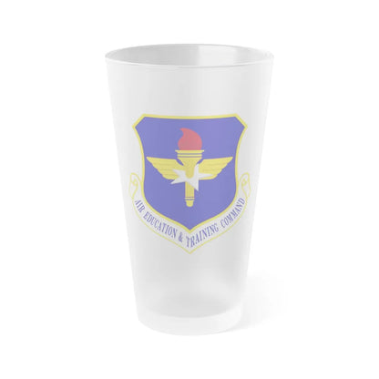 Air Education and Training Command (U.S. Air Force) Frosted Pint Glass 16oz-Go Mug Yourself