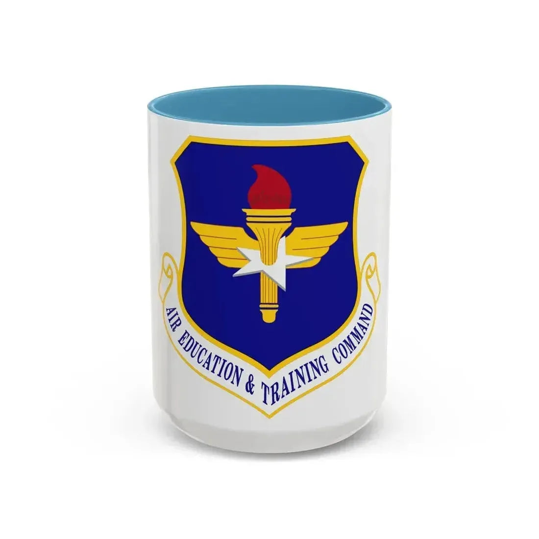 Air Education and Training Command (U.S. Air Force) Accent Coffee Mug 15oz Light Blue - Go Mug Yourself