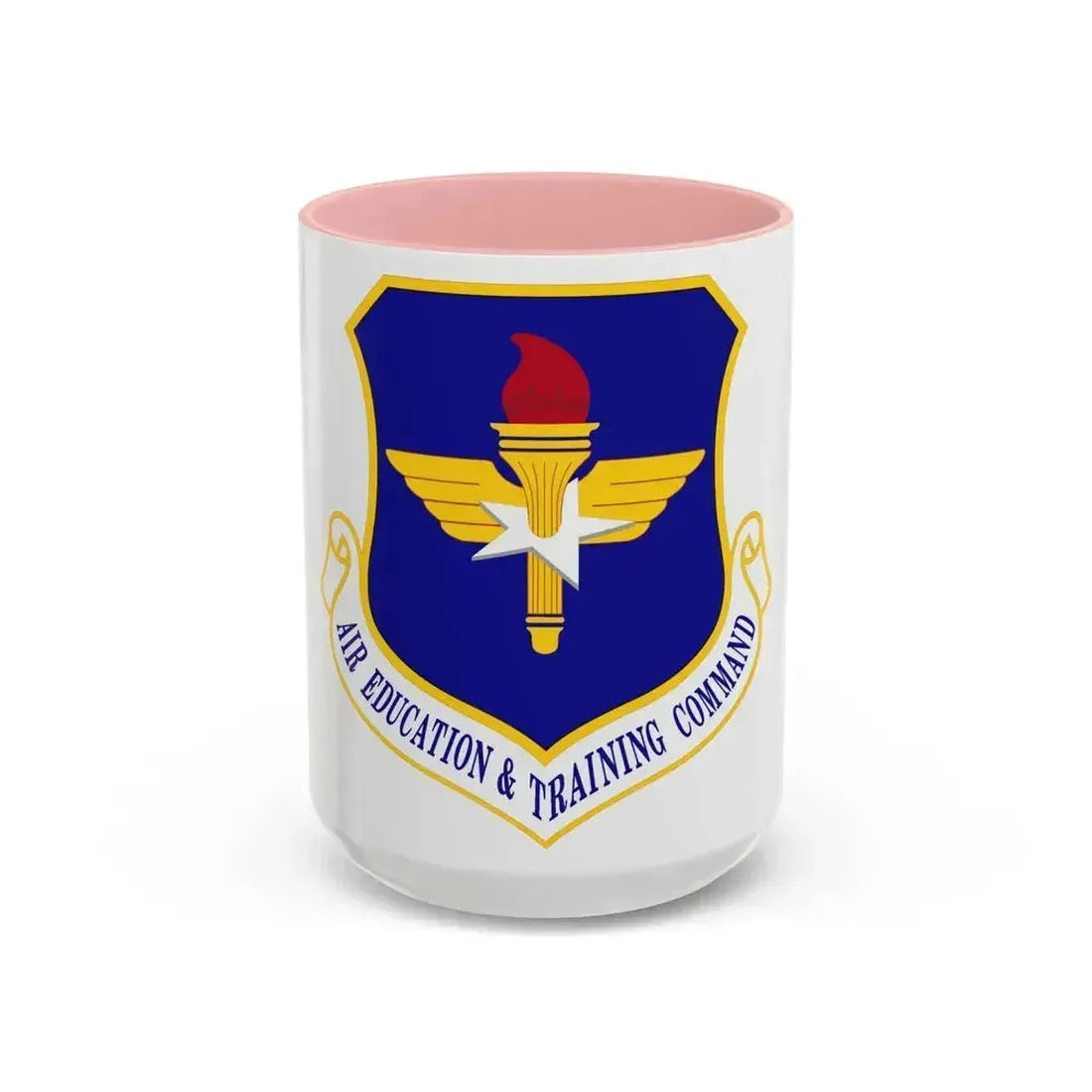 Air Education and Training Command (U.S. Air Force) Accent Coffee Mug 15oz Pink - Go Mug Yourself
