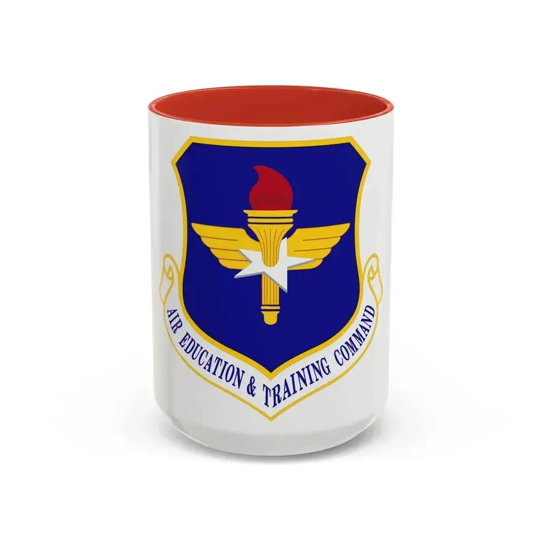 Air Education and Training Command (U.S. Air Force) Accent Coffee Mug 15oz Red - Go Mug Yourself