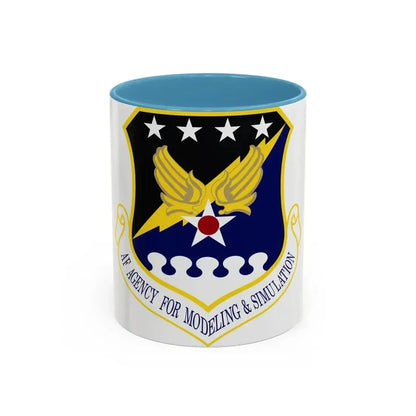 Air Force Agency for Modeling and Simulation (U.S. Air Force) Accent Coffee Mug 11oz Light Blue - Go Mug Yourself
