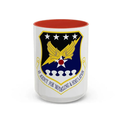 Air Force Agency for Modeling and Simulation (U.S. Air Force) Accent Coffee Mug 15oz Red - Go Mug Yourself