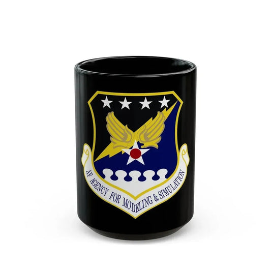 Air Force Agency for Modeling and Simulation (U.S. Air Force) Black Coffee Mug 15oz - Go Mug Yourself