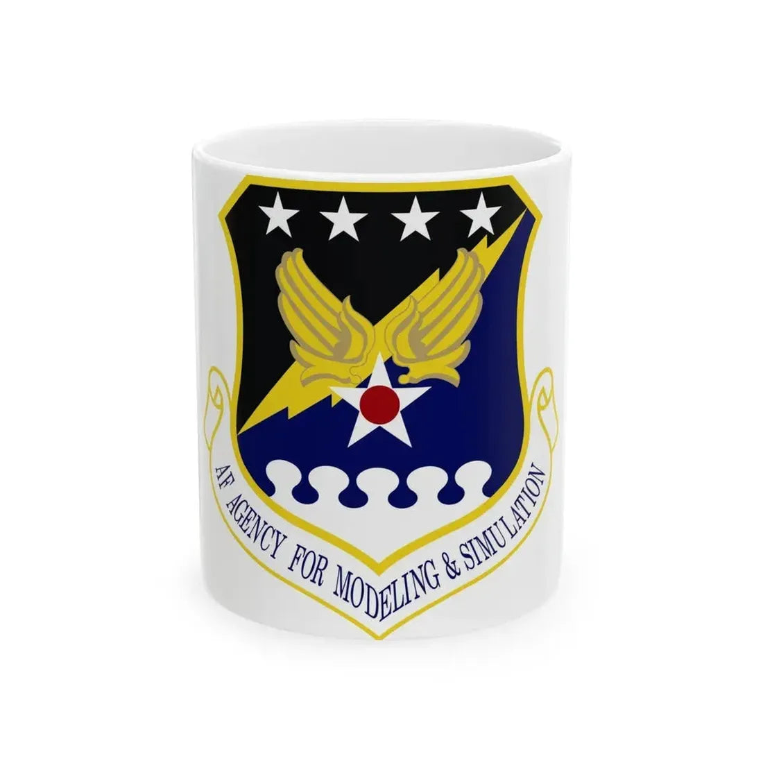 Air Force Agency for Modeling and Simulation (U.S. Air Force) White Coffee Mug 11oz - Go Mug Yourself