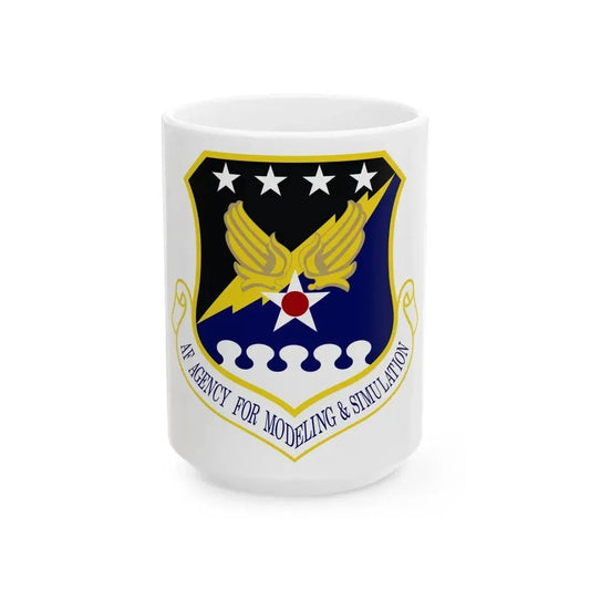 Air Force Agency for Modeling and Simulation (U.S. Air Force) White Coffee Mug 15oz - Go Mug Yourself
