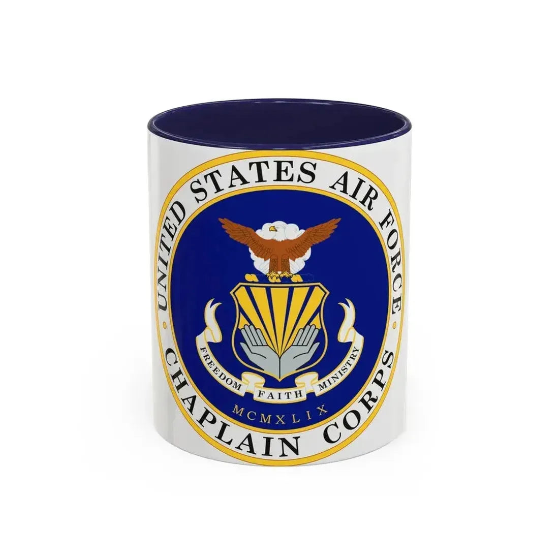 Air Force Chaplain Corps (U.S. Air Force) Accent Coffee Mug 11oz Navy - Go Mug Yourself