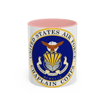 Air Force Chaplain Corps (U.S. Air Force) Accent Coffee Mug 11oz Pink - Go Mug Yourself