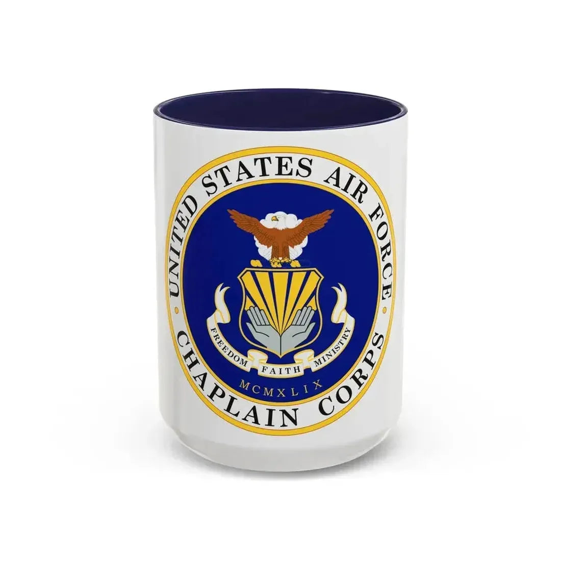 Air Force Chaplain Corps (U.S. Air Force) Accent Coffee Mug 15oz Navy - Go Mug Yourself