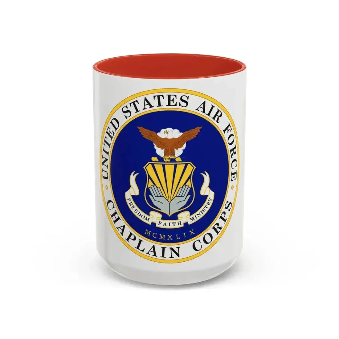 Air Force Chaplain Corps (U.S. Air Force) Accent Coffee Mug 15oz Red - Go Mug Yourself