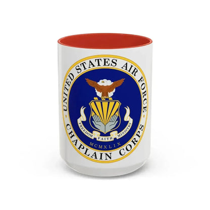 Air Force Chaplain Corps (U.S. Air Force) Accent Coffee Mug 15oz Red - Go Mug Yourself