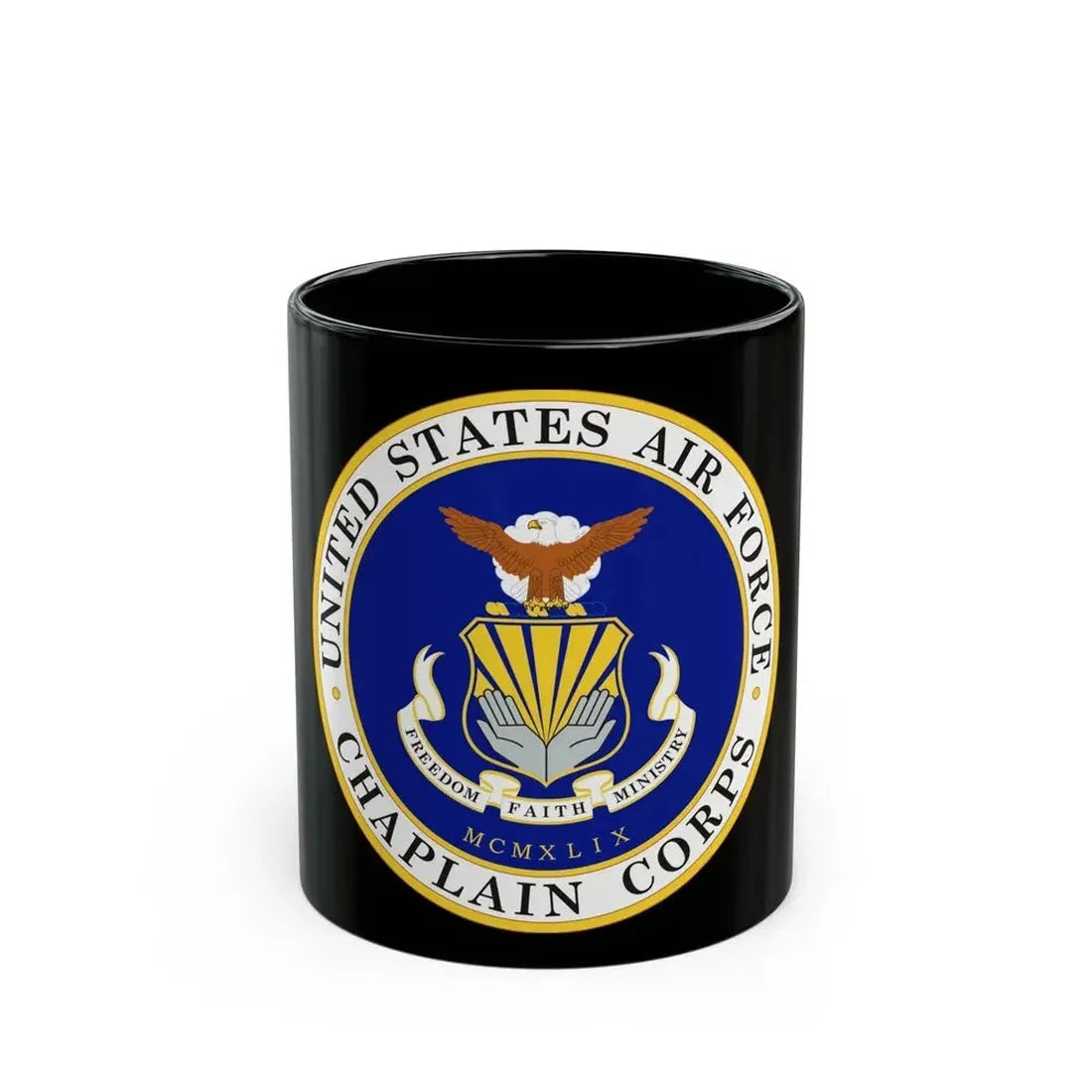 Air Force Chaplain Corps (U.S. Air Force) Black Coffee Mug 11oz - Go Mug Yourself