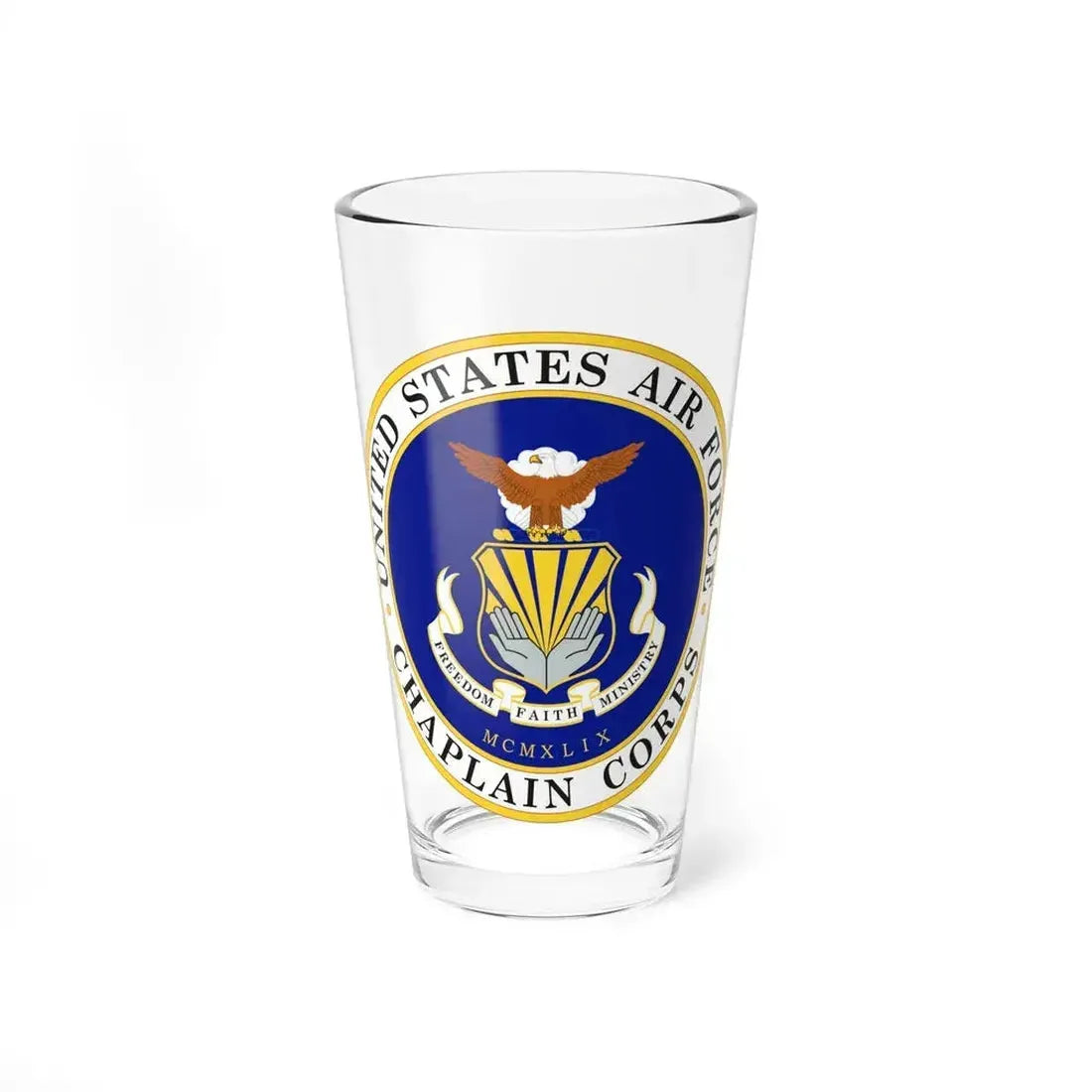 Air Force Chaplain Corps (U.S. Air Force) Pint Glass 16oz 16oz - Go Mug Yourself