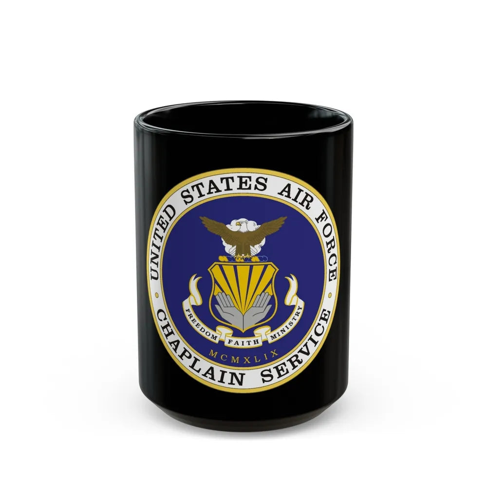 Air Force Chaplain Service (U.S. Air Force) Black Coffee Mug-15oz-Go Mug Yourself